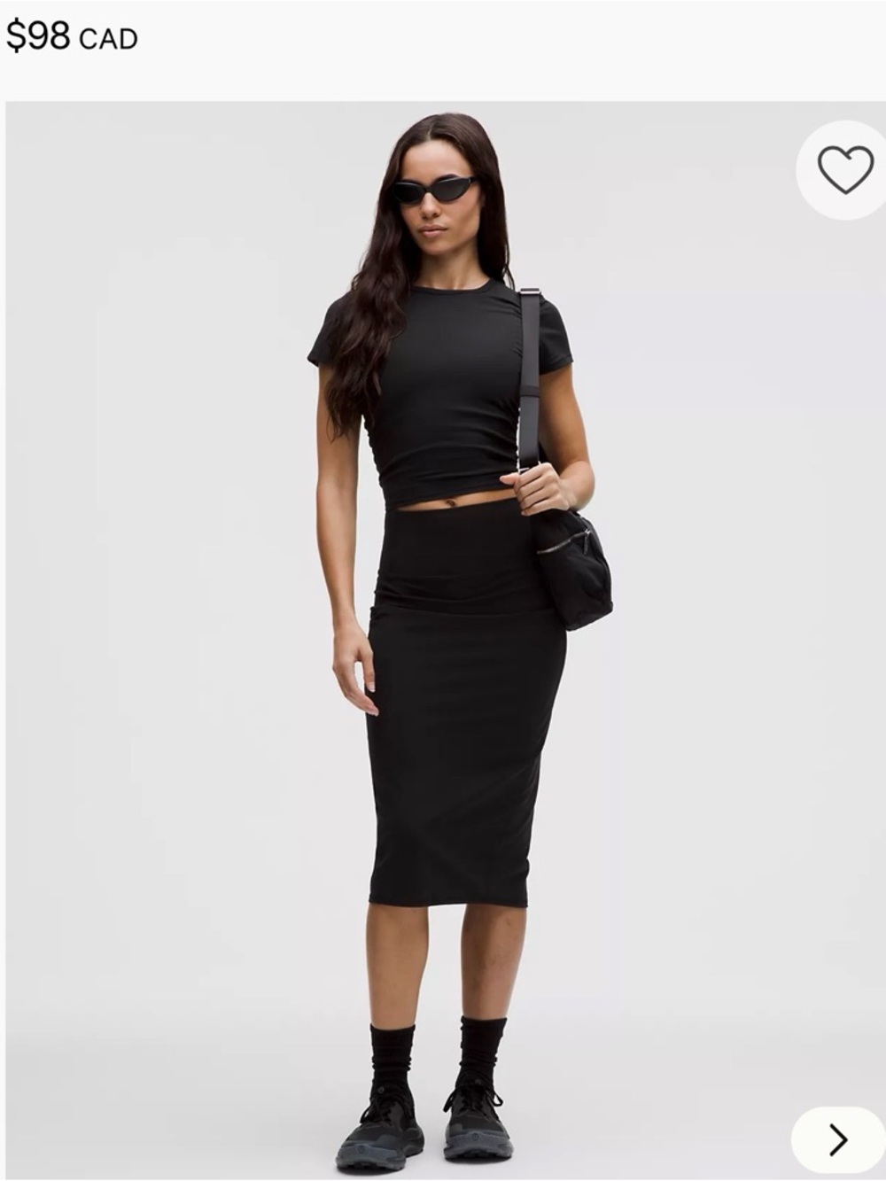 Lululemon Nulu Slim-Fit High-Rise
Skirt Black Size 6